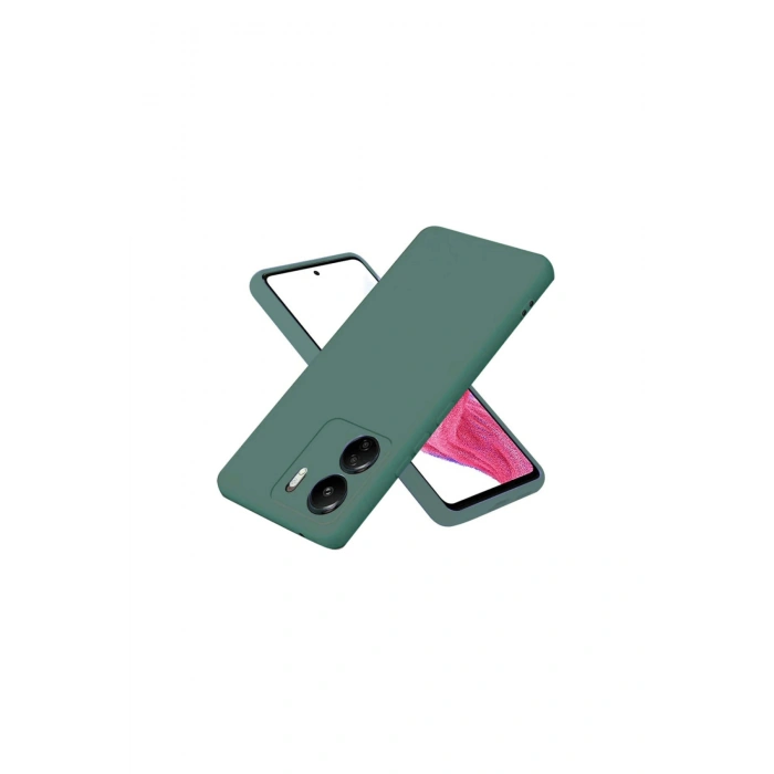 Redmi 13c Kılıf First Silikon - Koyu Yeşil