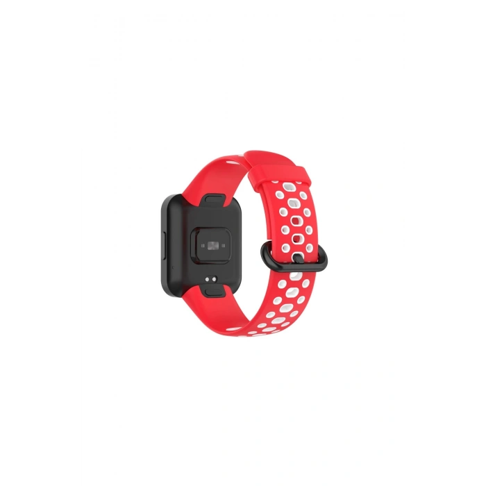 Redmi Watch 2 Spor Delikli Kordon (SAAT DEĞİLDİR) - Kırmızı-beyaz
