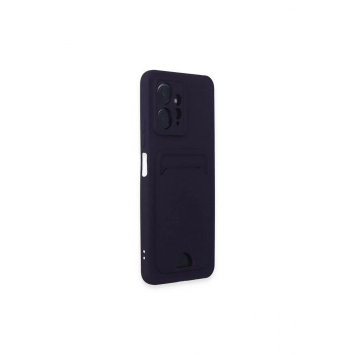 Redmi Note 12 4g Kılıf Kelvin Kartvizitli Silikon - Derin Mor