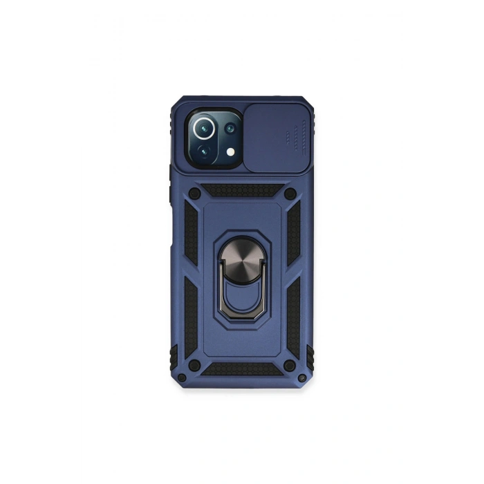 Mi 11 Lite Kılıf Pars Lens Yüzüklü Silikon - Lacivert