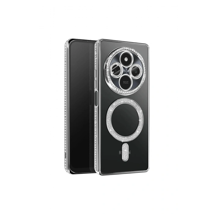 Redmi 14c Joke Simli Magneticsafe Kılıf - Gümüş