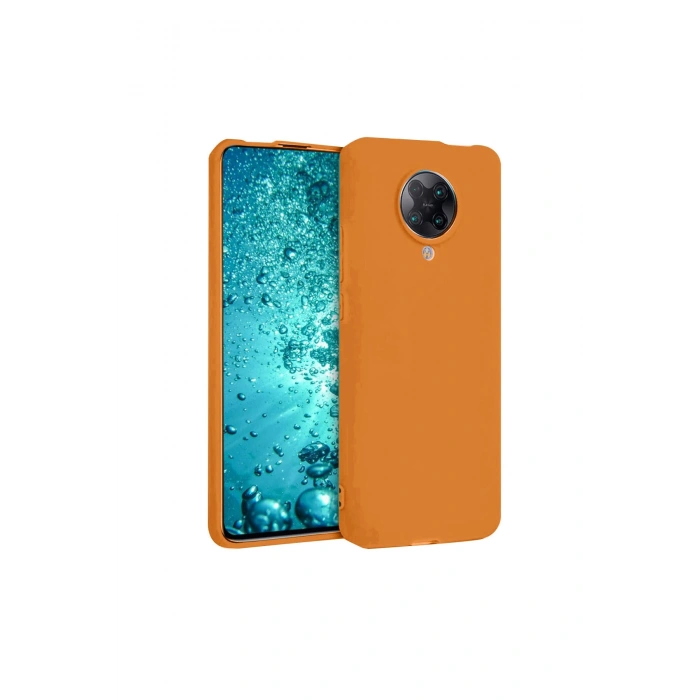 Redmi K30 Pro Kılıf Nano İçi Kadife Silikon - Turuncu