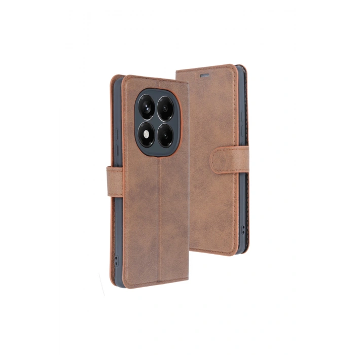 Redmi Note 14 Pro 5g Kılıf Trend S Plus Kapaklı Kılıf - Taba