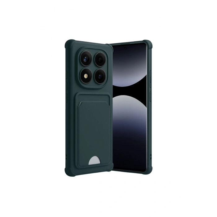 Redmi Note 14 Pro 4g Kelvin Kartvizitli Silikon - Koyu Yeşil