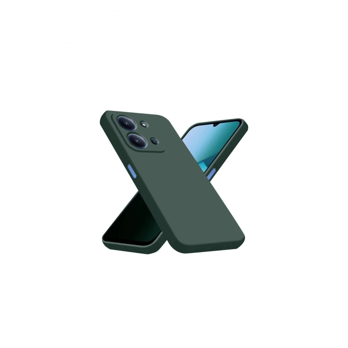Redmi 15c 4g Nano İçi Kadife Silikon - Koyu Yeşil