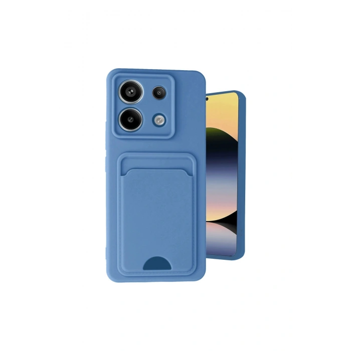Redmi Note 13 Pro 5g Kılıf Kelvin Kartvizitli Silikon - Mavi