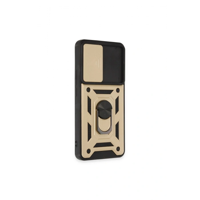 Mi 12t Pro Kılıf Pars Lens Yüzüklü Silikon - Gold