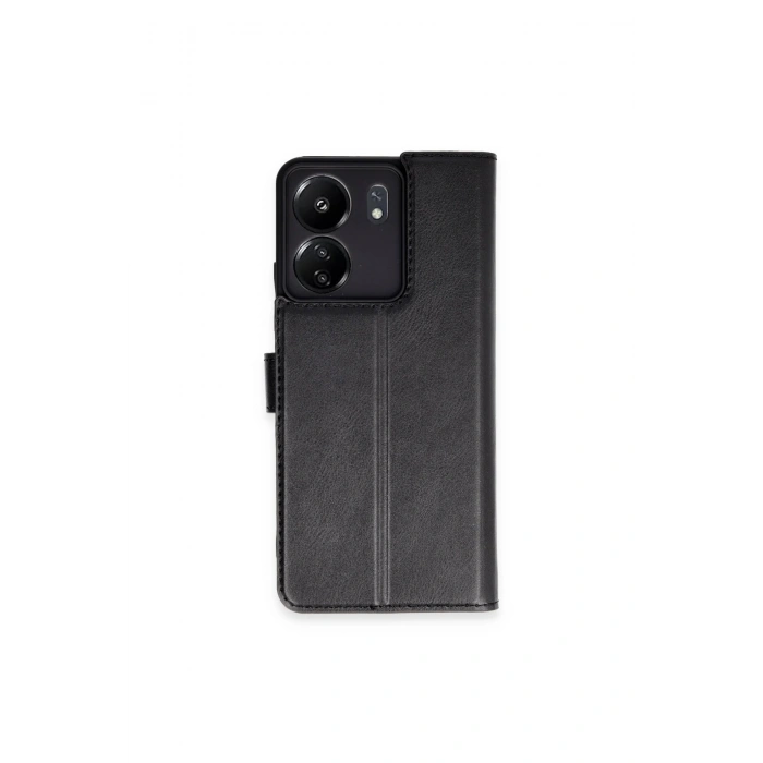 Redmi 13c Kılıf Trend S Plus Kapaklı Kılıf - Siyah