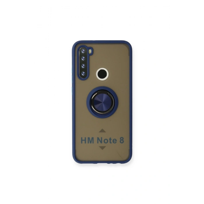 Redmi Note 8 Kılıf Montreal Yüzüklü Silikon Kapak - Lacivert