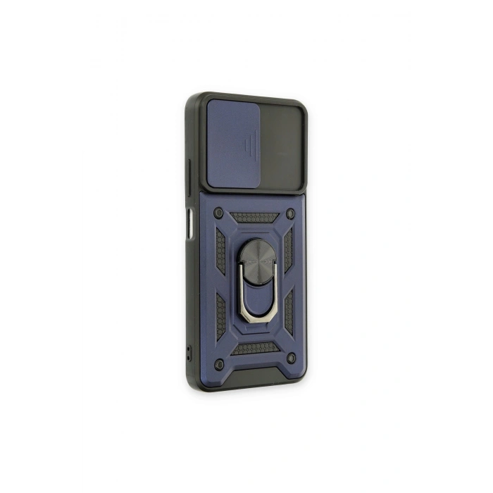 Poco M4 Pro 5g Kılıf Pars Lens Yüzüklü Silikon - Lacivert