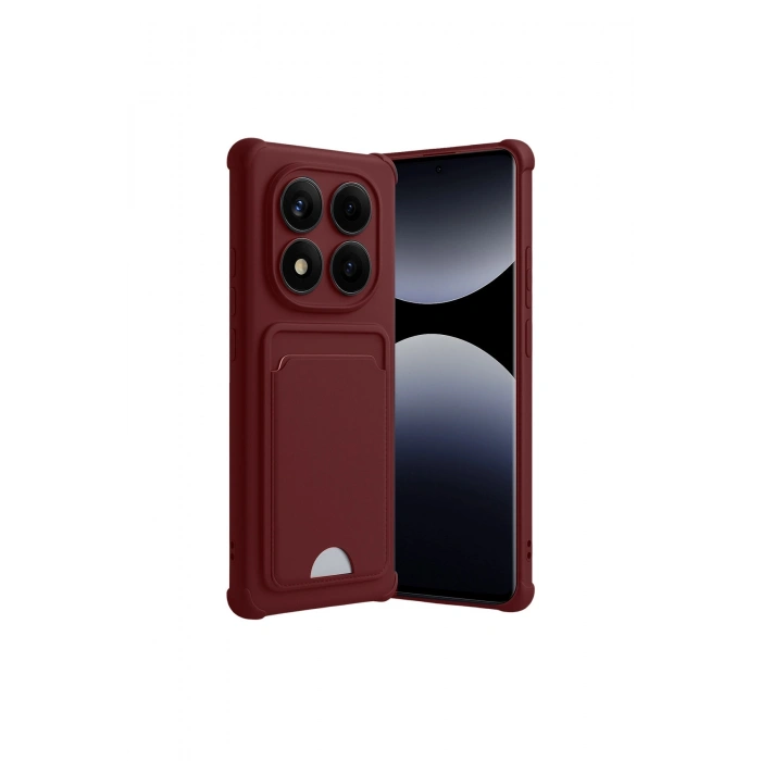 Redmi Note 14 Pro 5g Kelvin Kartvizitli Silikon - Bordo