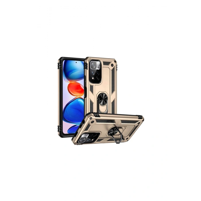 Redmi Note 11 Pro Plus 5g Kılıf Sofya Yüzüklü Silikon Kapak - Gold