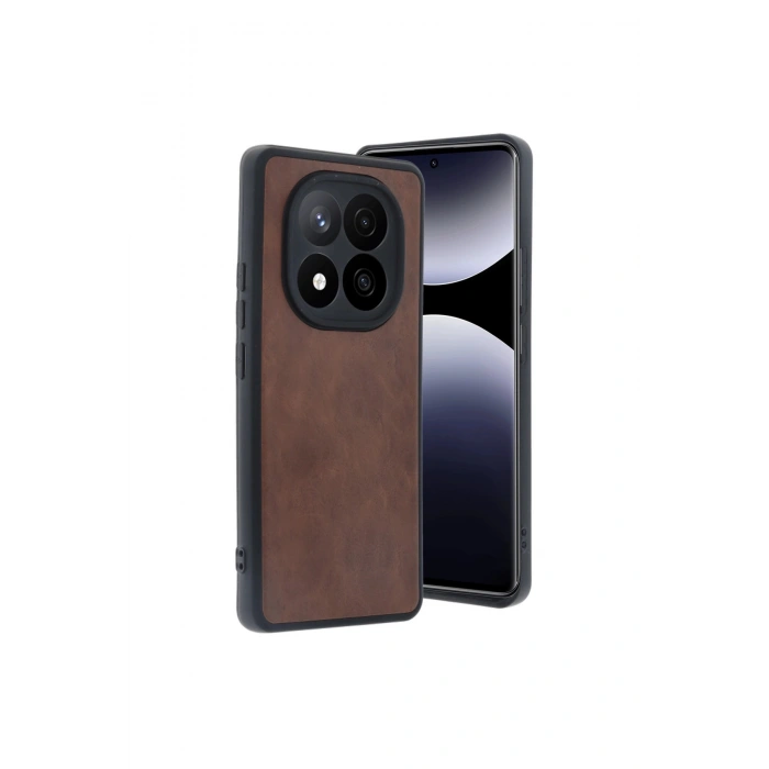 Redmi Note 14 Pro 5g Kılıf Aras Deri Kapak - Taba