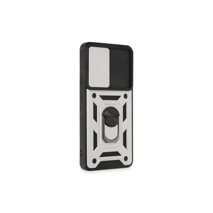 Mi 12t Pro Kılıf Pars Lens Yüzüklü Silikon - Gümüş