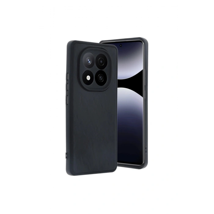 Redmi Note 14 Pro 5g Kılıf Aras Deri Kapak - Siyah
