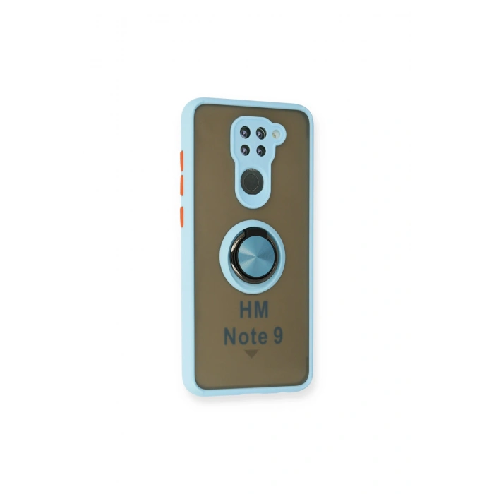 Redmi Note 9 Kılıf Montreal Yüzüklü Silikon Kapak - Buz Mavi