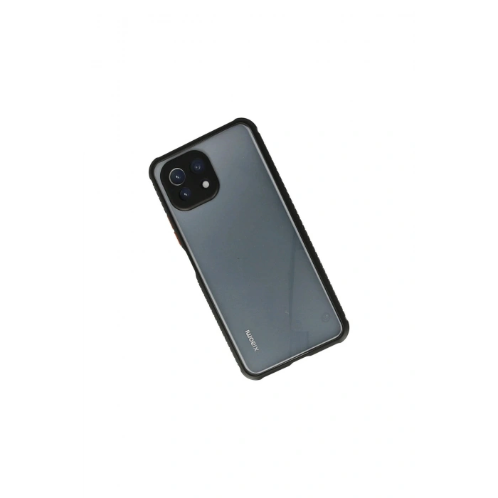 Mi 11 Lite Kılıf Miami Şeffaf Silikon - Siyah