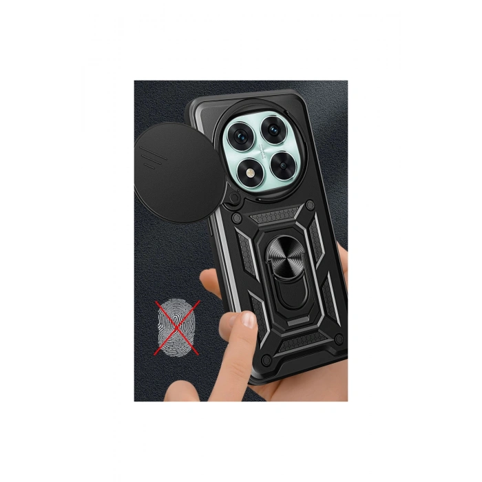 Redmi Note 14 Pro 4g Kılıf Pars Lens Yüzüklü Silikon - Kırmızı