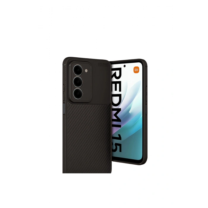 Redmi 15 4g Auto Focus Karbon Kapak - Siyah