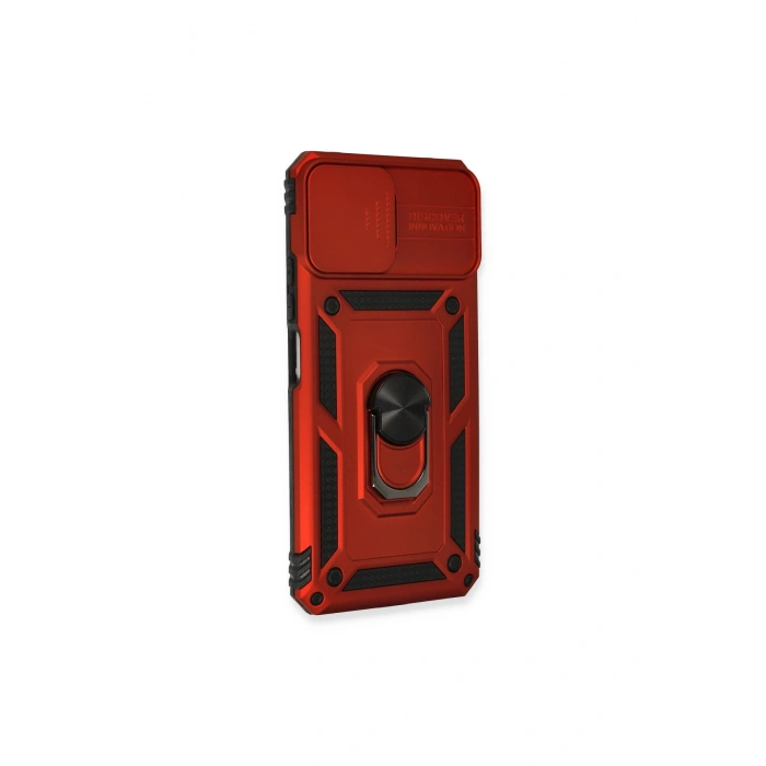 Mi 11 Lite Kılıf Pars Lens Yüzüklü Silikon - Kırmızı