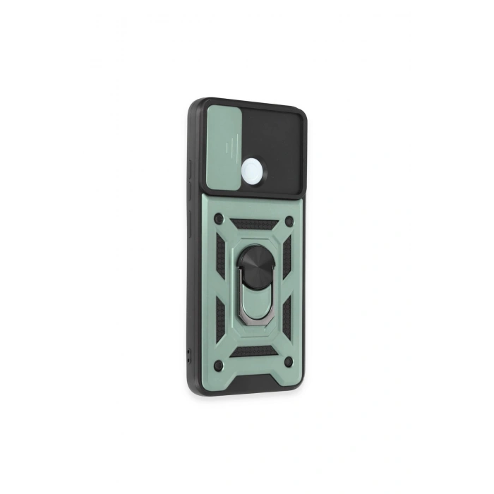 Redmi 12c Kılıf Pars Lens Yüzüklü Silikon - Yeşil