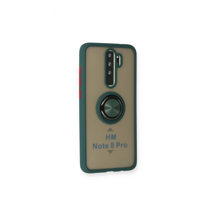 Redmi Note 8 Pro Kılıf Montreal Yüzüklü Silikon Kapak - Yeşil