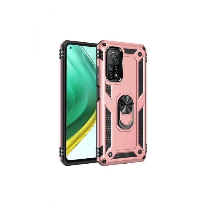 Mi 10t Pro Kılıf Sofya Yüzüklü Silikon Kapak - Rose