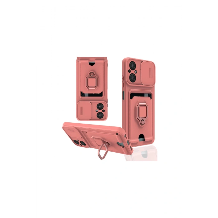 Poco M5 Kılıf Zuma Kartvizitli Yüzüklü Silikon - Pembe