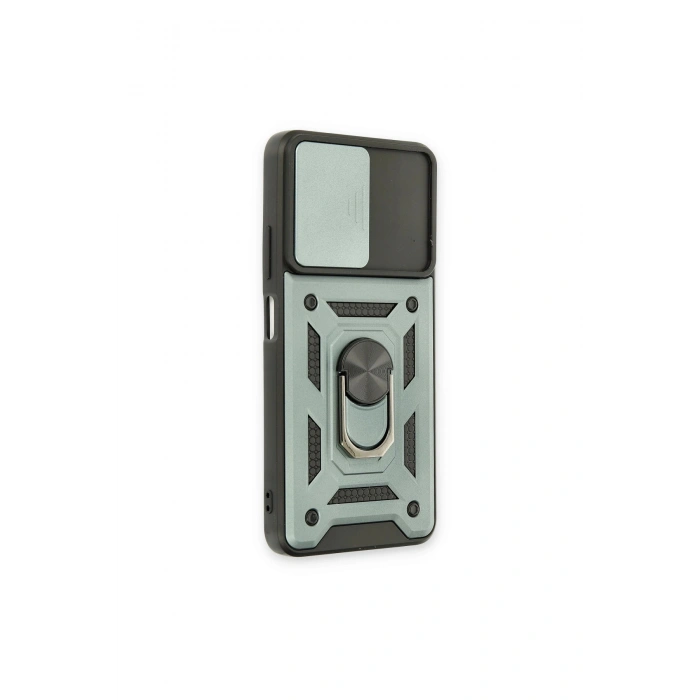 Redmi Note 11t Kılıf Pars Lens Yüzüklü Silikon - Yeşil