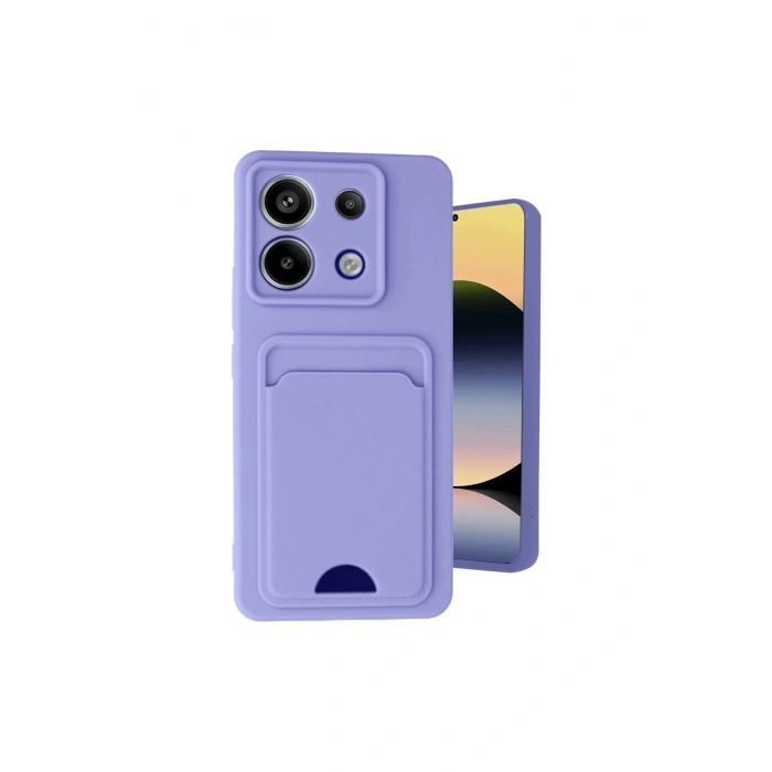 Redmi Note 13 Pro 5g Kılıf Kelvin Kartvizitli Silikon - Lila