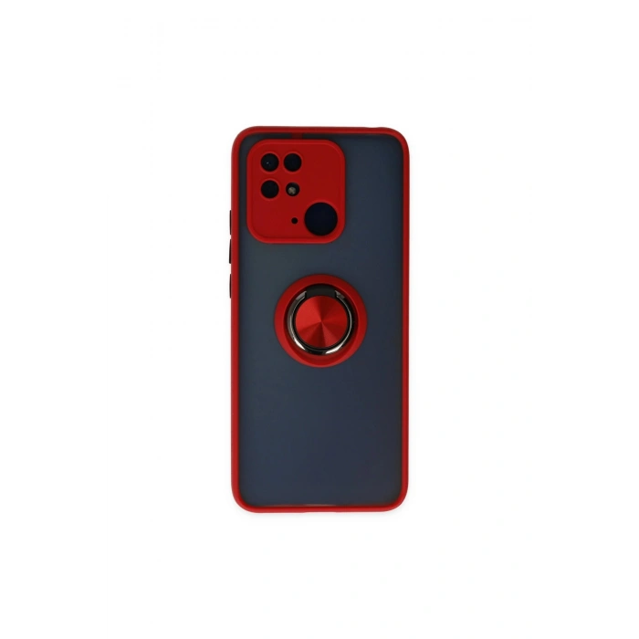 Poco C40 Kılıf Montreal Yüzüklü Silikon Kapak - Kırmızı
