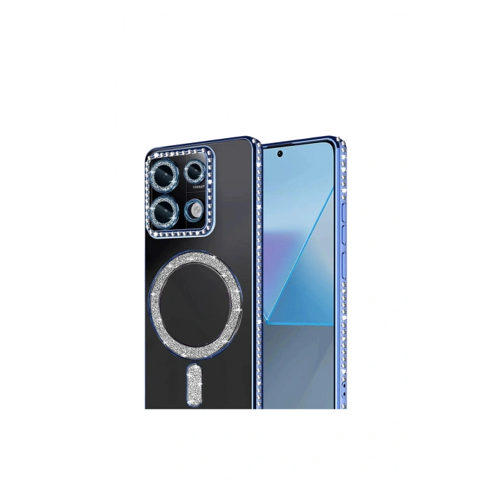 Redmi 13c Joke Simli Magneticsafe Kılıf - Mavi