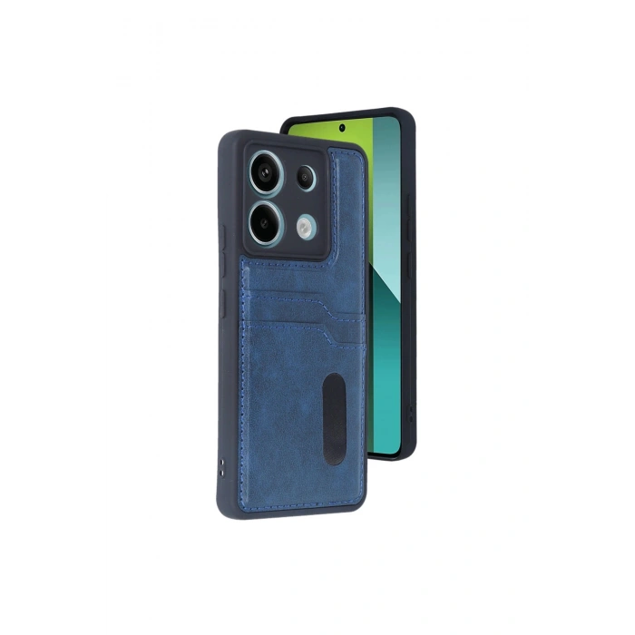 Redmi Note 13 Pro 5g Kılıf Sara Kartvizitli Deri Kılıf - Lacivert
