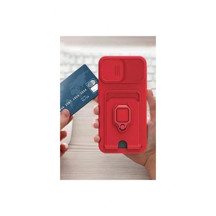 Redmi Note 13 Pro 5g Kılıf Zuma Kartvizitli Yüzüklü Silikon - Lila