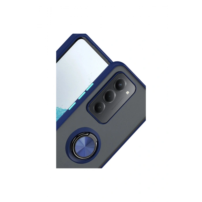 Redmi 15 4g Montreal Yüzüklü Silikon Kapak - Lacivert