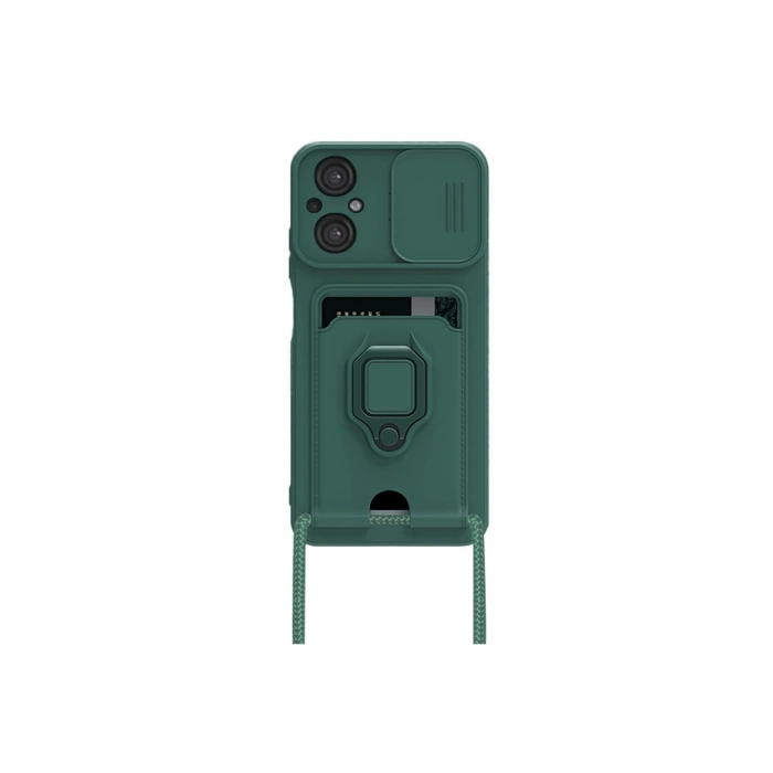 Poco M5 Kılıf Zuma Kartvizitli Yüzüklü Silikon - Yeşil