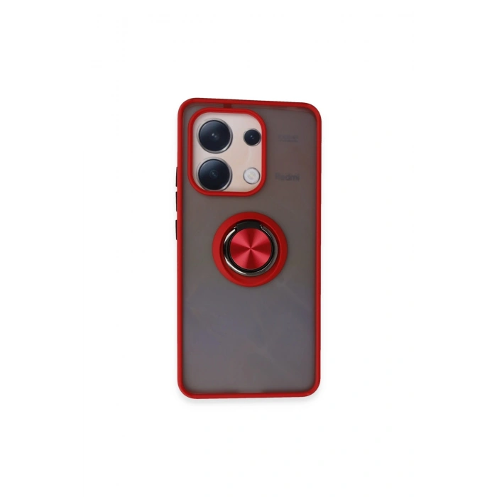 Redmi Note 13 4g Kılıf Montreal Yüzüklü Silikon Kapak - Kırmızı