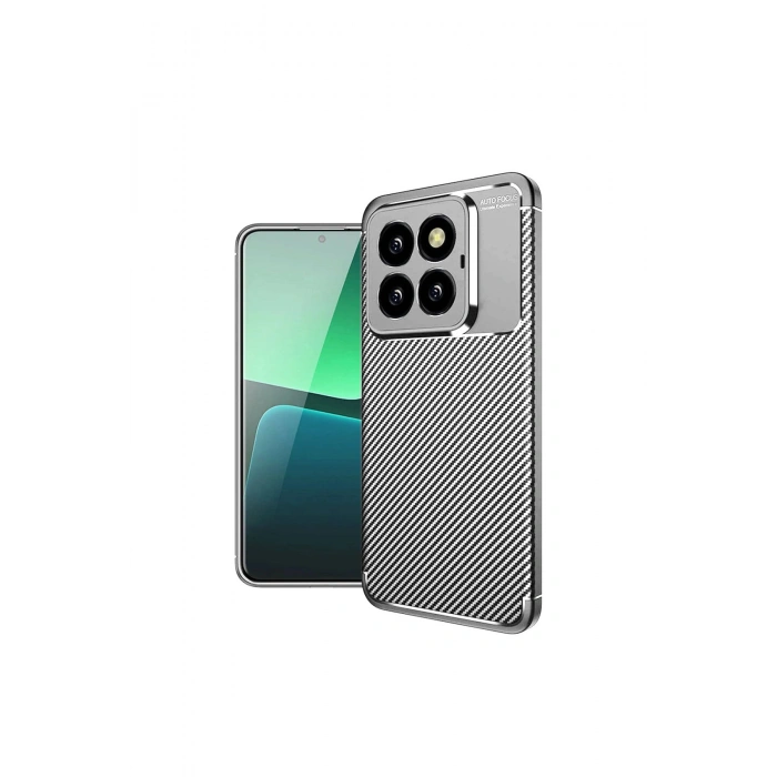 Mi 14t Pro Kılıf Auto Focus Karbon Kapak - Gri