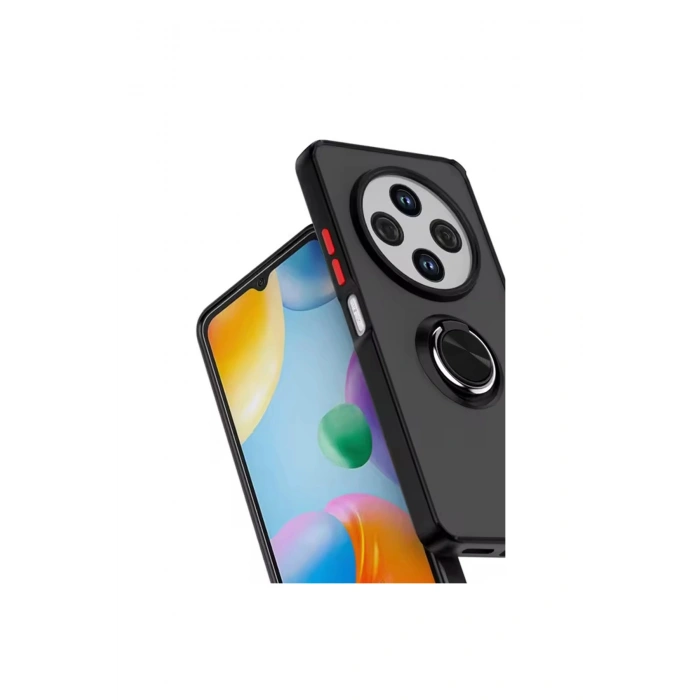 Redmi 14c Kılıf Montreal Yüzüklü Silikon Kapak - Kırmızı