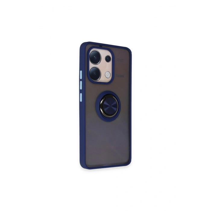 Redmi Note 13 4g Kılıf Montreal Yüzüklü Silikon Kapak - Lacivert