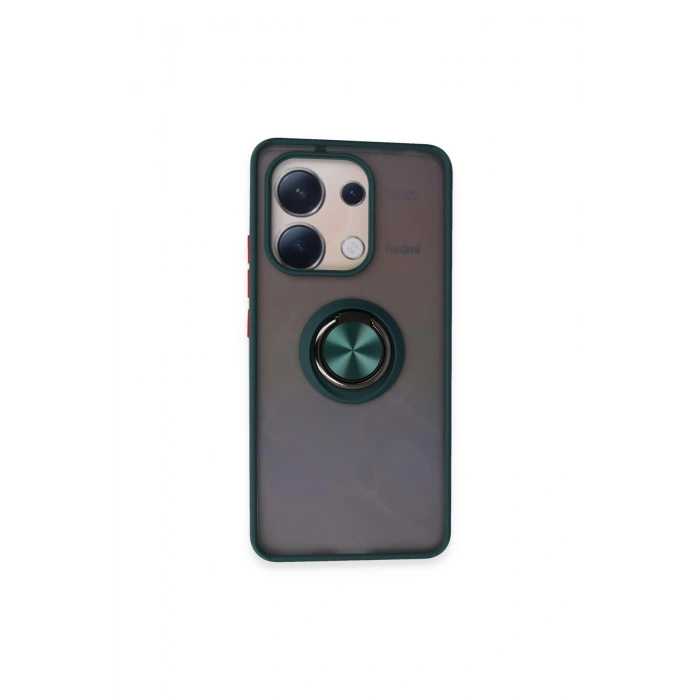 Redmi Note 13 4g Kılıf Montreal Yüzüklü Silikon Kapak - Yeşil