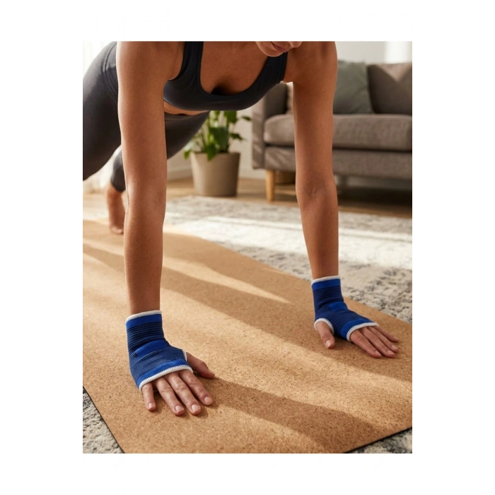 Mavi Bilek Koruyucu Spor Destekliği Çift El İçin Evrensel Boy