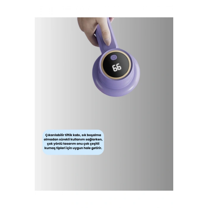 Şarjlı Tiftik Temizleme Makinesi Kablosuz Pratik Kullanım