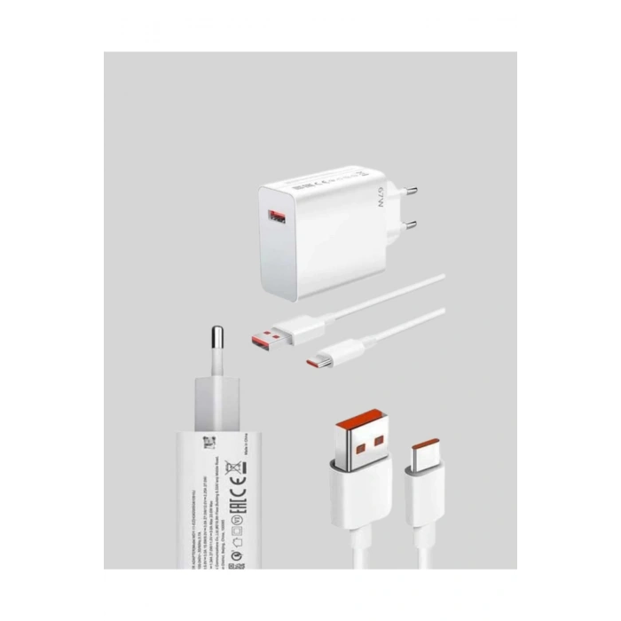 67 Watt Çift Turbo Şarj Adaptörü Reno 4 5 6 Uyumlu