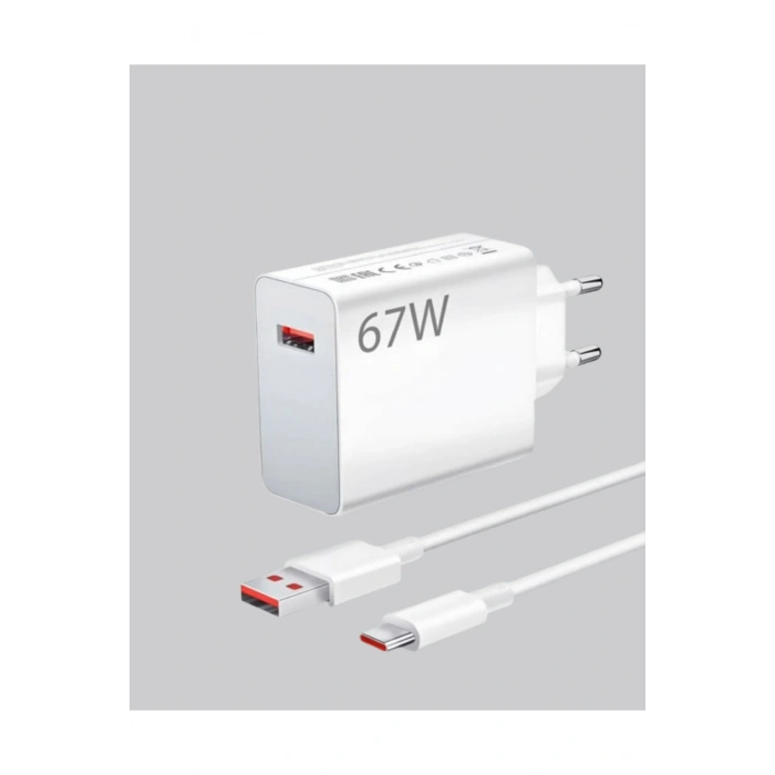 67 Watt Çift Turbo Şarj Adaptörü Reno 4 5 6 Uyumlu