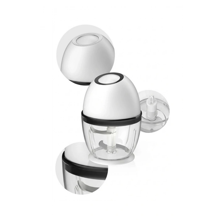 Kablosuz Mini Doğrayıcı 450 ML Şarjlı Sebze Doğrayıcı Paslanmaz Çelik Bıçaklı