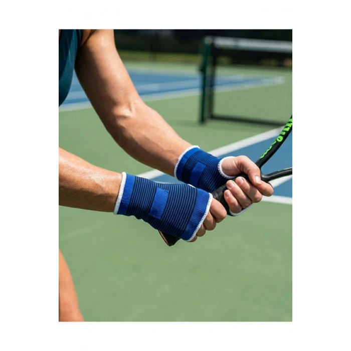 2 Adet Sporcu Bilek Desteği Esnek Nefes Alabilir Örgü Tasarım