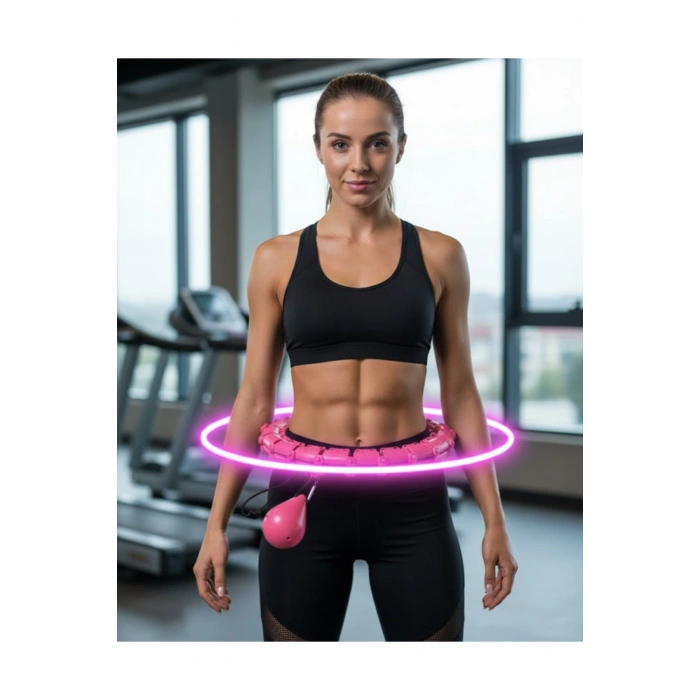 Evde Spor İçin Akıllı Hula Hoop Çemberi Bel Mor