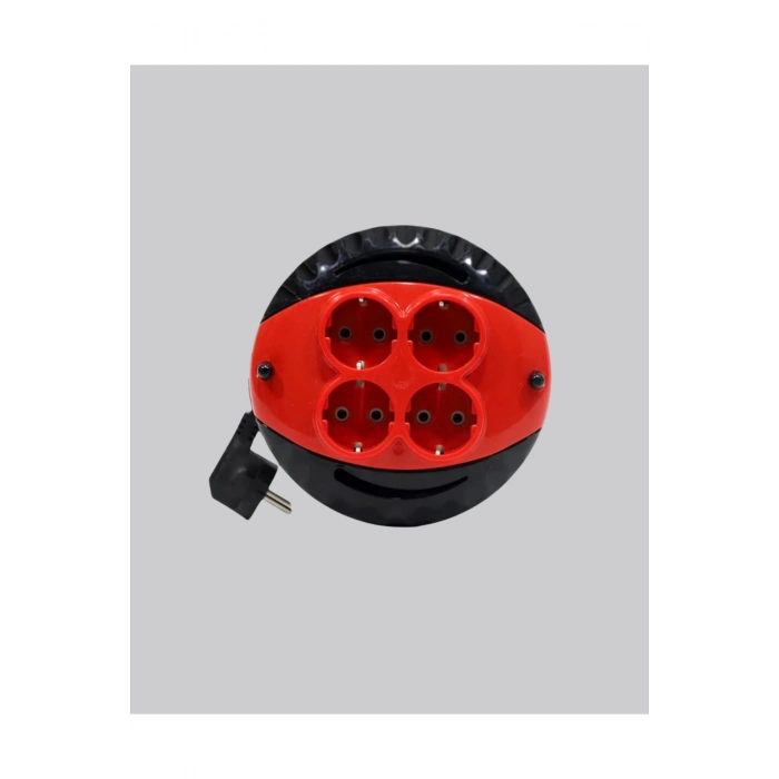 Ev ve Ofis İçin 5 Metre Kablolu 4 Priz Makarası