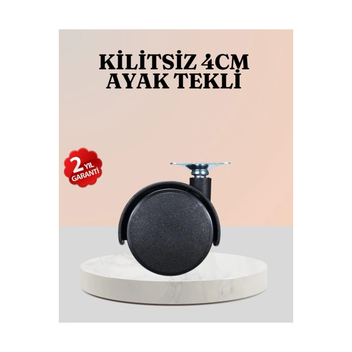 4 cm Çap Kilitsiz Tekerlek Ayağı Tekli Hafif Mobilyalar İçin